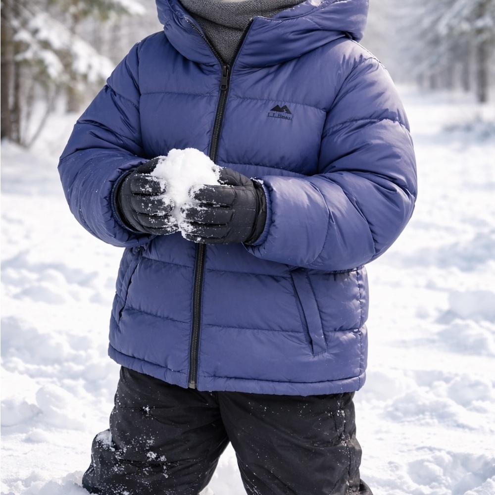 L.L. Bean Kids Purple Puffer Jacket
